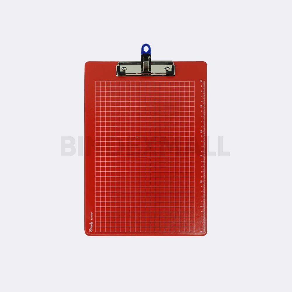 1710RP-09 Clipboard pen holder Folio Bambi dengan skala garis half pocket dan flexible pen holder semua warna original