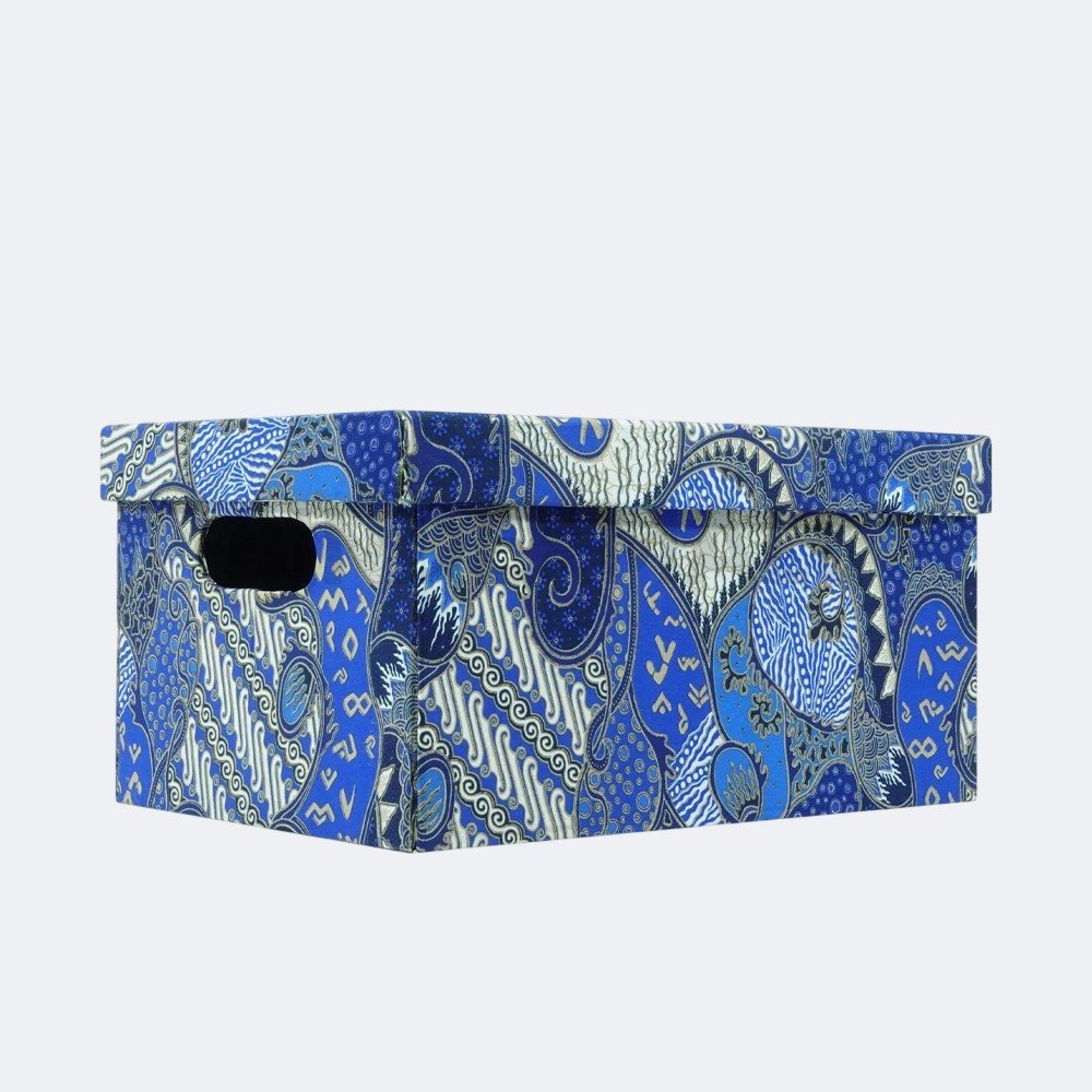 BINDEXMALL - 24305BT Bambi Storage Box Edisi Premium Kain Batik Asli Kereta Kencana Medium Size Original - Gambar 1