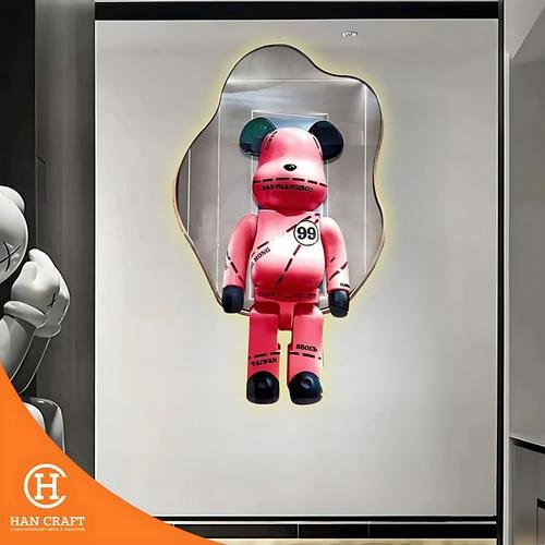 Dekorasi Gambar Dinding Bear LED Light Painting Wall Decoration Hancraft Dekorasi Gambar Dinding Bear LED Light Painting Wall Decoration - Gambar 1