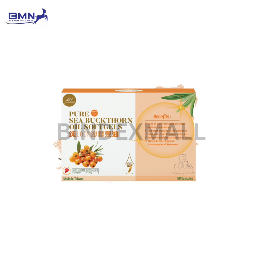sea buckthorn 1 Sea Buckthorn Oil Softgels Premium 60 Kapsul Kaya Omega-7