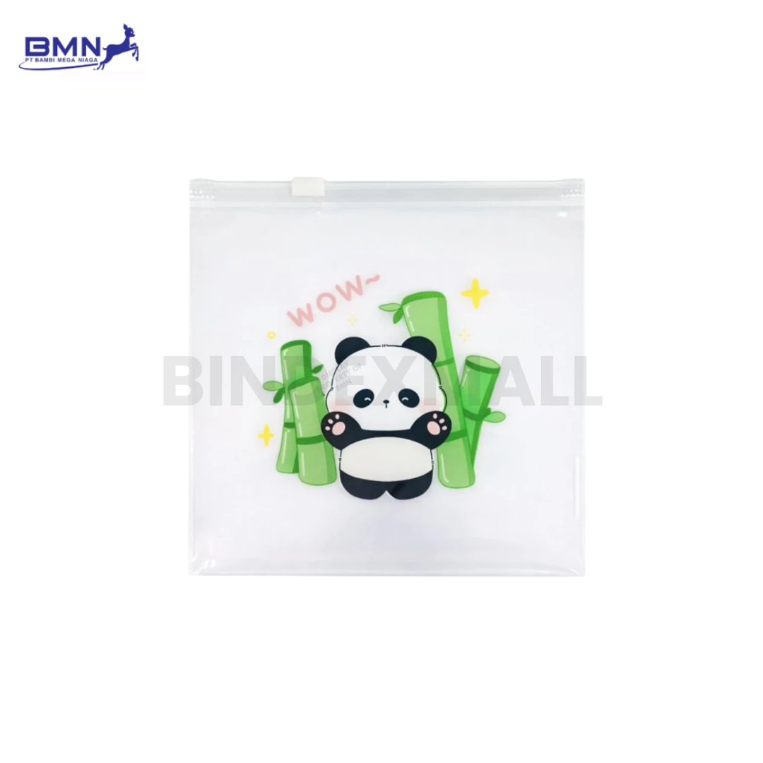 6 Pouch lucu Annuals Panda A6 dengan desain panda imut dan zipper berkualitas