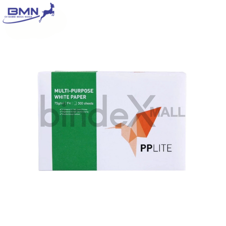 PPLite F4 75Gsm Kertas HVS F4 Folio 75 GSM PP Lite APRIL Copier 1 Rim 500 Lembar Putih Multifungsi Print Fotokopi Bersertifikat ISO Original