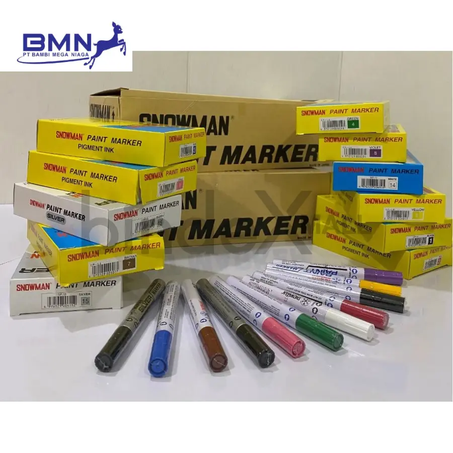 Paint Marker Snowman Paint Marker Spidol Cat Permanen All Surface 12 Warna Original