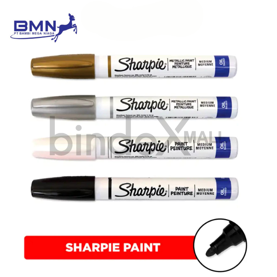 SHARPIE Paint Marker Sharpie Paint Marker Medium Tip Cat Permanen Tahan Air All Surface Original