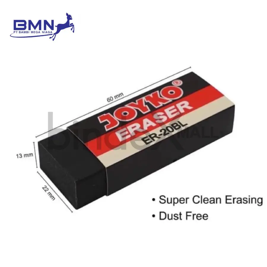 er-80BL Joyko Penghapus Pensil Besar Hitam ER-20BL Eraser Tebal 1 Pcs Original